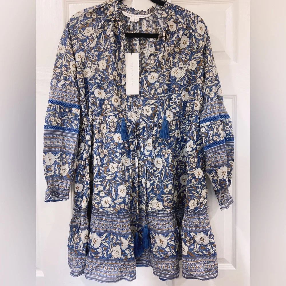 NWT $448 Veronica Beard Danica Printed Floral Dress